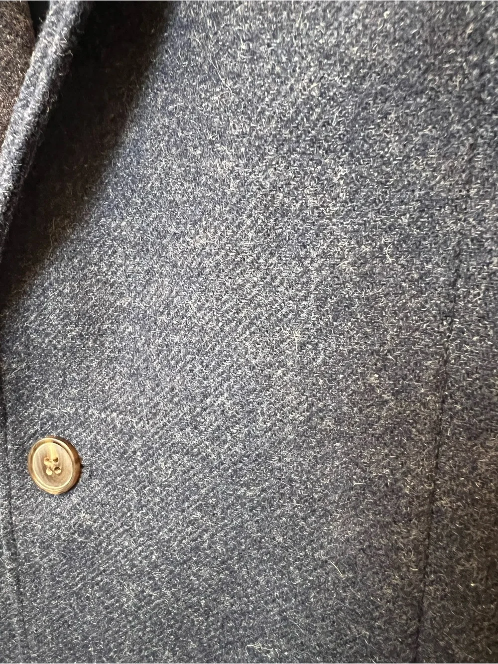 J. Crew Thompson Blazer Men’s Size 40 R Blue Elbow Patches Wool Blend Two-Button